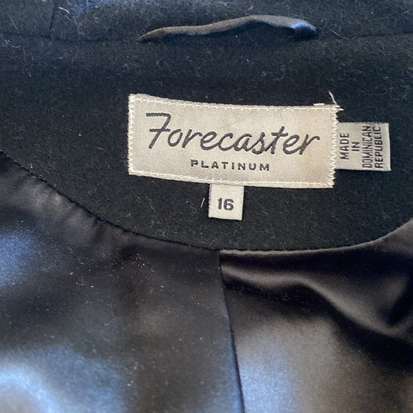 Vintage Forecaster Platinum Full Length Wool Black Coat size 16 Beautiful - Picture 8 of 11